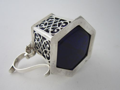 ANTIQUE VICTORIAN STERLING SILVER MUSTARD POT 1844 - ADDITIONAL PHOTO 4