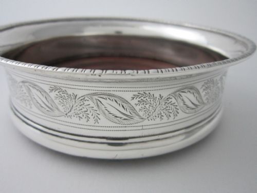 SCOTTISH ANTIQUE GEORGE III STERLING SILVER WINE COASTERS 1800 - ADDITIONAL PHOTO 6