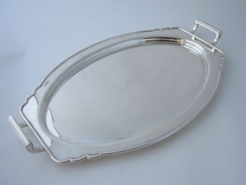 art deco george v sterling silver tray 1934 - CATEGORY: ANTIQUE SILVER - DATED 1930