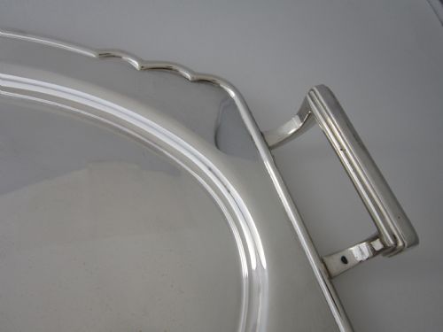 ART DECO GEORGE V STERLING SILVER TRAY 1934 - ADDITIONAL PHOTO 3