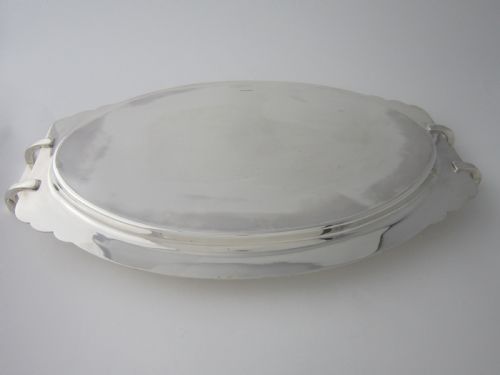 ART DECO GEORGE V STERLING SILVER TRAY 1934 - ADDITIONAL PHOTO 5