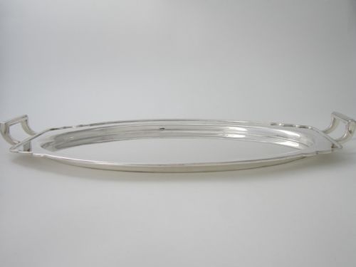 ART DECO GEORGE V STERLING SILVER TRAY 1934 - ADDITIONAL PHOTO 6