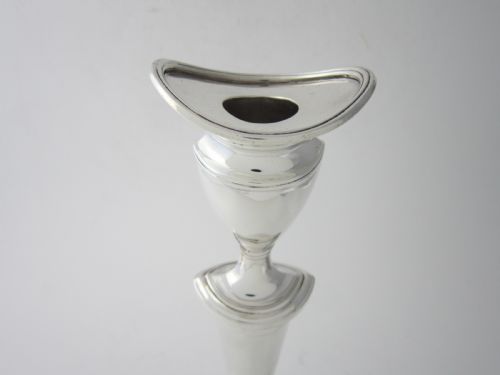 SET OF 4 ANTIQUE EDWARDIAN STERLING SILVER CANDLESTICKS 1902 - ADDITIONAL PHOTO 3