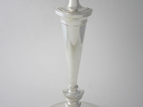 SET OF 4 ANTIQUE EDWARDIAN STERLING SILVER CANDLESTICKS 1902 - ADDITIONAL PHOTO 4
