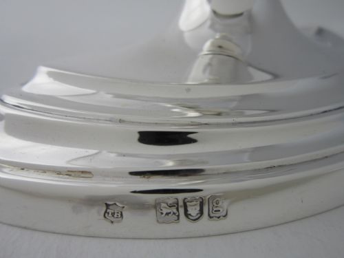 SET OF 4 ANTIQUE EDWARDIAN STERLING SILVER CANDLESTICKS 1902 - ADDITIONAL PHOTO 7