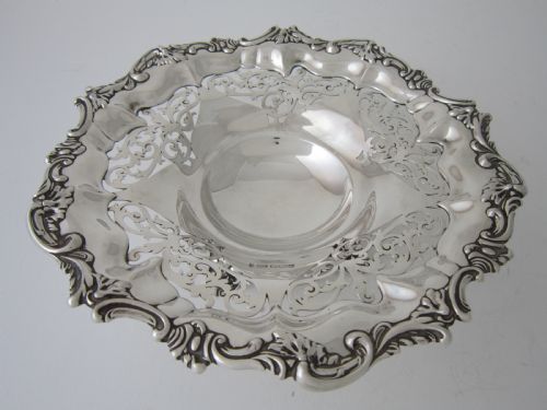 HEAVY ANTIQUE EDWARDIAN STERLING SILVER DISH 1905 - ADDITIONAL PHOTO 1