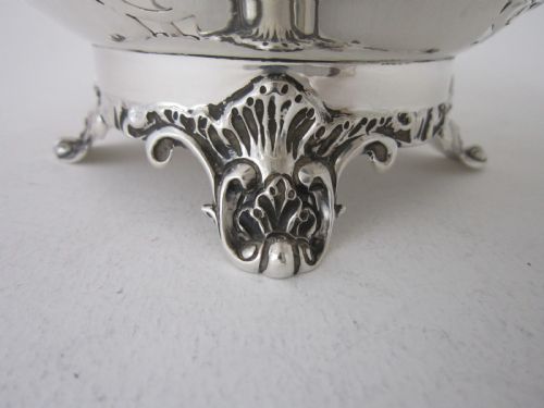 HEAVY ANTIQUE EDWARDIAN STERLING SILVER DISH 1905 - ADDITIONAL PHOTO 5