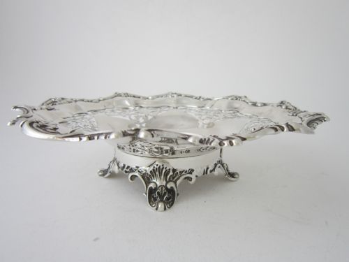 HEAVY ANTIQUE EDWARDIAN STERLING SILVER DISH 1905 - ADDITIONAL PHOTO 7
