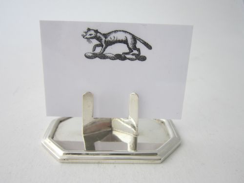 SET OF 12 ELIZABETH II STERLING SILVER PLACE CARD HOLDERS 1961 - ADDITIONAL PHOTO 9