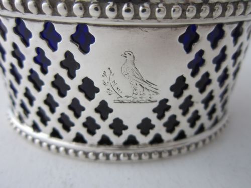 ANTIQUE VICTORIAN STERLING SILVER MUSTARD POT 1851 - ADDITIONAL PHOTO 1