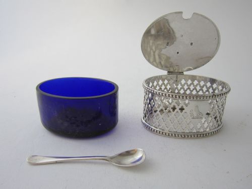 ANTIQUE VICTORIAN STERLING SILVER MUSTARD POT 1851 - ADDITIONAL PHOTO 6