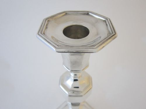 ANTIQUE GEORGE V STERLING SILVER FIVELIGHT CANDELABRUM 1925 - ADDITIONAL PHOTO 5