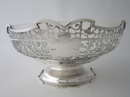 ANTIQUE GEORGE V STERLING SILVER DESSERT BOWL DISHES 1933 - ADDITIONAL PHOTO 2