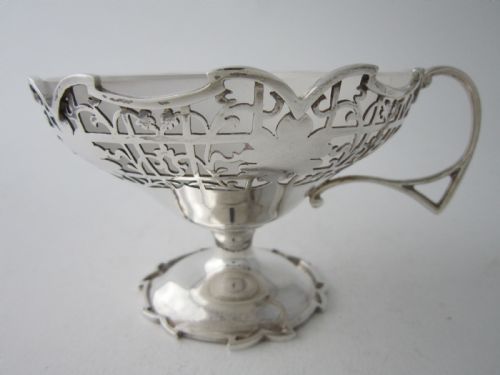 ANTIQUE GEORGE V STERLING SILVER DESSERT BOWL DISHES 1933 - ADDITIONAL PHOTO 4
