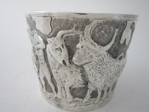 CHESTER ANTIQUE EDWARDIAN STERLING SILVER VAPHIO CUP 1904 - ADDITIONAL PHOTO 3