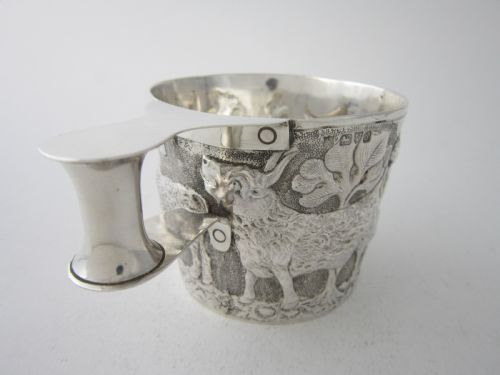 CHESTER ANTIQUE EDWARDIAN STERLING SILVER VAPHIO CUP 1904 - ADDITIONAL PHOTO 6