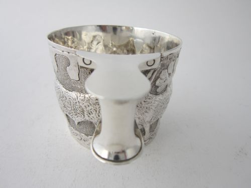 CHESTER ANTIQUE EDWARDIAN STERLING SILVER VAPHIO CUP 1904 - ADDITIONAL PHOTO 7