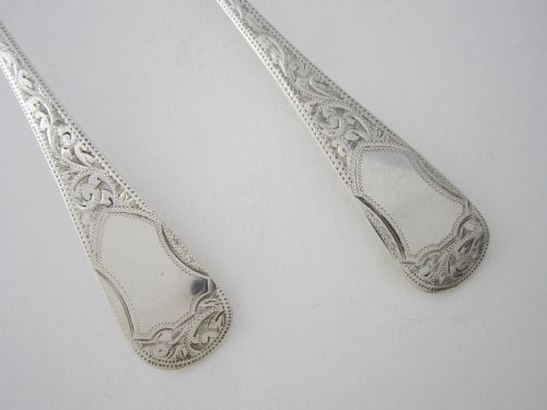 ANTIQUE EDWARDIAN STERLING SILVER BERRY SPOONS 1904 - ADDITIONAL PHOTO 2