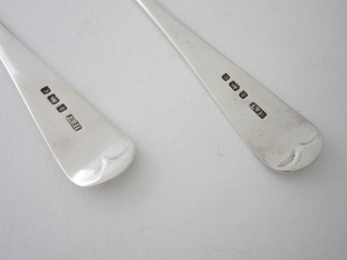 ANTIQUE EDWARDIAN STERLING SILVER BERRY SPOONS 1904 - ADDITIONAL PHOTO 5