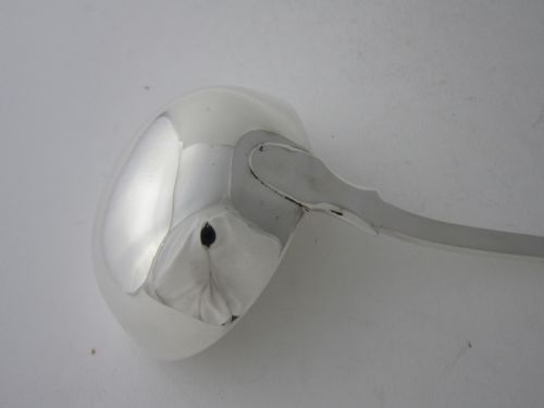 ANTIQUE VICTORIAN STERLING SILVER FIDDLE PATTERN SOUP LADLE 1864 - ADDITIONAL PHOTO 5