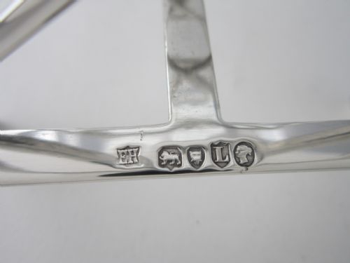 ANTIQUE VICTORIAN STERLING SILVER TOAST RACK 1886 - ADDITIONAL PHOTO 6