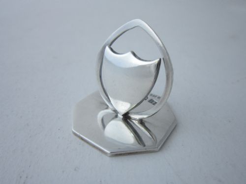 SCOTTISH ANTIQUE EDWARDIAN STERLING SILVER MENUPLACE CARD HOLDERS 19067 - ADDITIONAL PHOTO 5