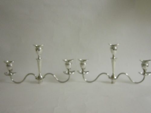 SCOTTISH ANTIQUE EDWARDIAN STERLING SILVER CANDELABRA 1901 - ADDITIONAL PHOTO 3