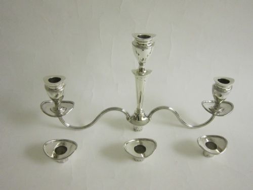 SCOTTISH ANTIQUE EDWARDIAN STERLING SILVER CANDELABRA 1901 - ADDITIONAL PHOTO 5