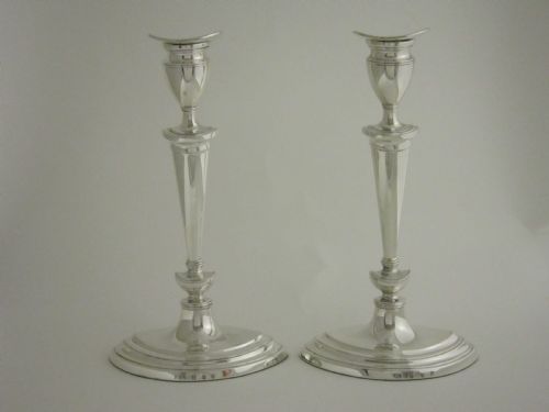 SCOTTISH ANTIQUE EDWARDIAN STERLING SILVER CANDELABRA 1901 - ADDITIONAL PHOTO 6