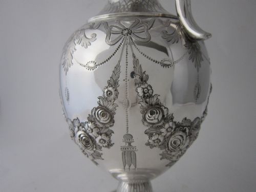 ANTIQUE VICTORIAN STERLING SILVER WINE EWER 1873 - ADDITIONAL PHOTO 5