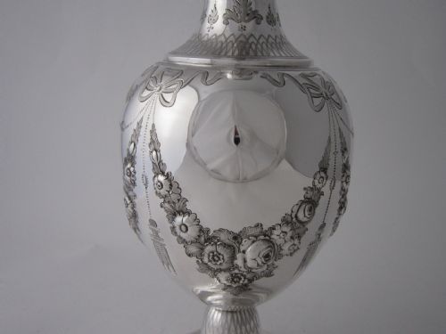 ANTIQUE VICTORIAN STERLING SILVER WINE EWER 1873 - ADDITIONAL PHOTO 6