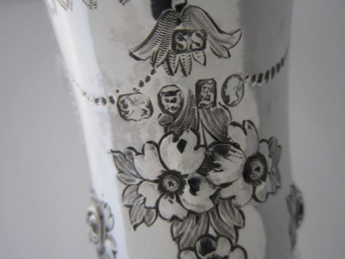 ANTIQUE VICTORIAN STERLING SILVER WINE EWER 1873 - ADDITIONAL PHOTO 11