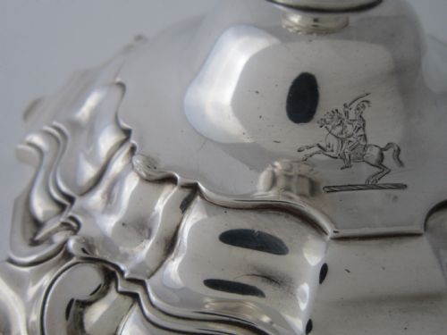 PAIR OF CAST ANTIQUE WILLIAM IV STERLING SILVER CANDLESTICKS 1832 - ADDITIONAL PHOTO 8