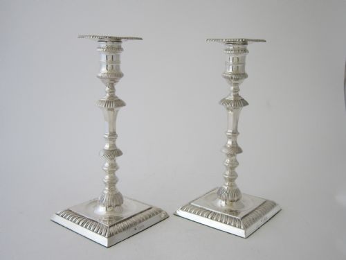 ANTIQUE VICTORIAN STERLING SILVER CANDLESTICKS 1891 - ADDITIONAL PHOTO 2