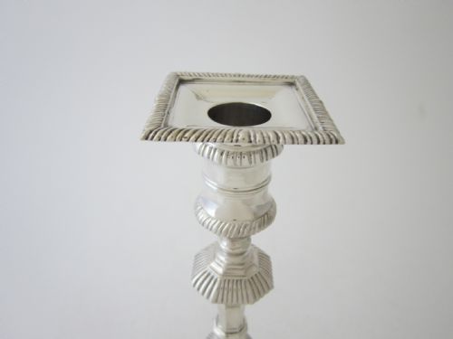 ANTIQUE VICTORIAN STERLING SILVER CANDLESTICKS 1891 - ADDITIONAL PHOTO 3