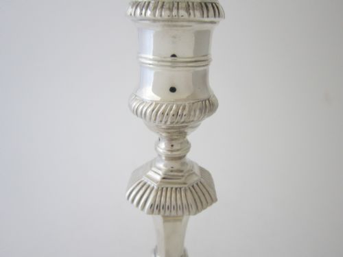 ANTIQUE VICTORIAN STERLING SILVER CANDLESTICKS 1891 - ADDITIONAL PHOTO 4