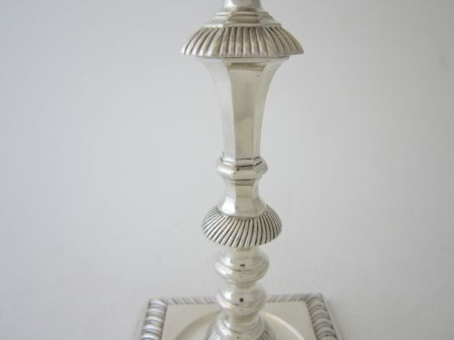ANTIQUE VICTORIAN STERLING SILVER CANDLESTICKS 1891 - ADDITIONAL PHOTO 5