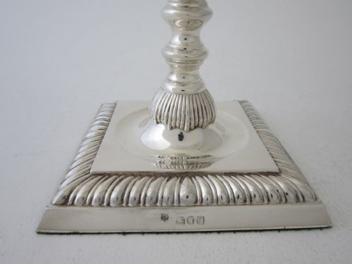 ANTIQUE VICTORIAN STERLING SILVER CANDLESTICKS 1891 - ADDITIONAL PHOTO 6