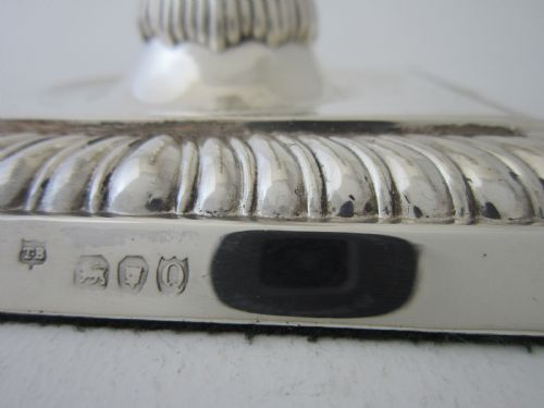 ANTIQUE VICTORIAN STERLING SILVER CANDLESTICKS 1891 - ADDITIONAL PHOTO 8