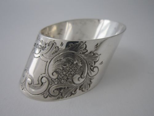 ANTIQUE VICTORIAN STERLING SILVER NAPKIN RING 1900 - ADDITIONAL PHOTO 1