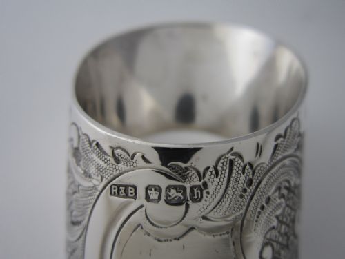 ANTIQUE VICTORIAN STERLING SILVER NAPKIN RING 1900 - ADDITIONAL PHOTO 4