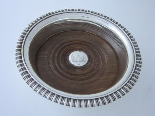 ANTIQUE GEORGE III STERLING SILVER WINE COASTER 1817 - ADDITIONAL PHOTO 1