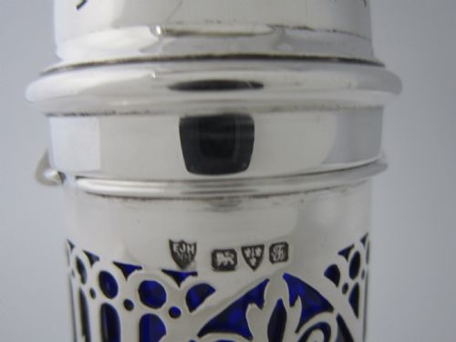 CHESTER ANTIQUE EDWARDIAN STERLING SILVER SUGAR CASTER 1906 - ADDITIONAL PHOTO 7