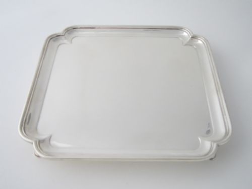 10 SCOTTISH ANTIQUE GEORGE V STERLING SILVER SALVERDRINKS TRAY 1929 - ADDITIONAL PHOTO 6