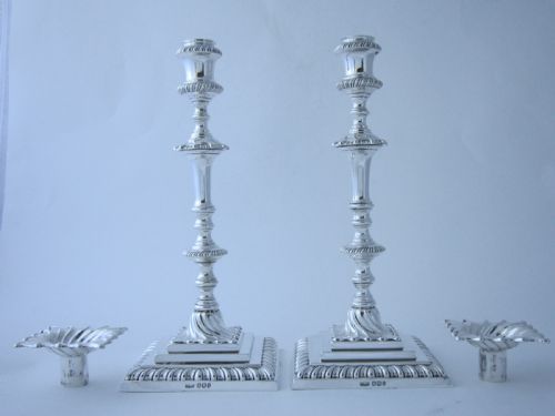 ANTIQUE VICTORIAN STERLING SILVER CANDLESTICKS 1897 - ADDITIONAL PHOTO 1