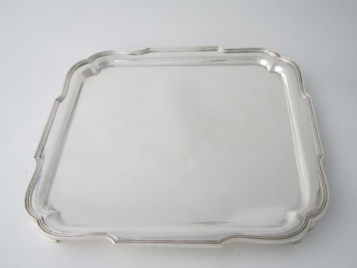 12 ART DECO STERLING SILVER SALVERDRINKS TRAY 1935 - ADDITIONAL PHOTO 1