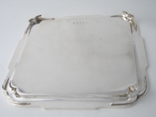 12 ART DECO STERLING SILVER SALVERDRINKS TRAY 1935 - ADDITIONAL PHOTO 5