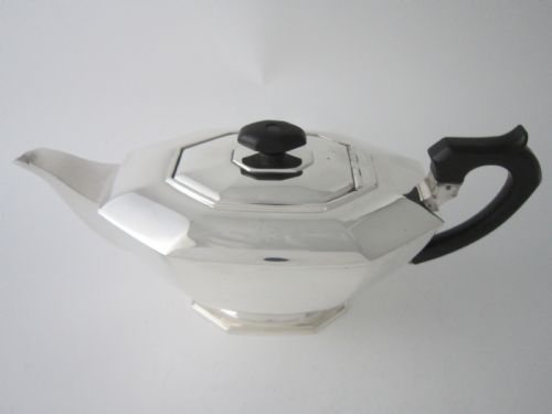 ANTIQUE GEORGE VI STERLING SILVER TEAPOT 1943 - ADDITIONAL PHOTO 1