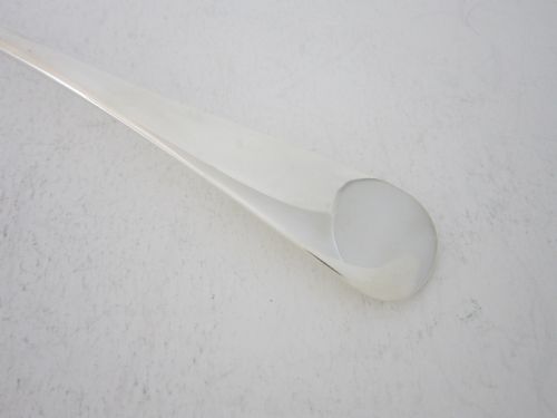 ANTIQUE GEORGE VI STERLING SILVER OLD ENGLISH STILTON SCOOP 1937 - ADDITIONAL PHOTO 2