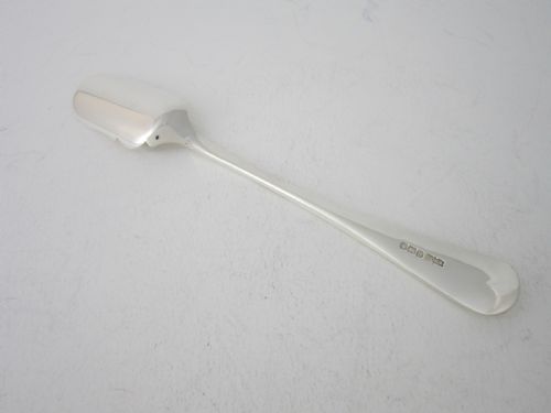 ANTIQUE GEORGE VI STERLING SILVER OLD ENGLISH STILTON SCOOP 1937 - ADDITIONAL PHOTO 3